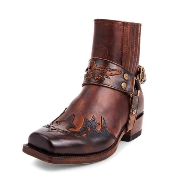 Elevate Your Style with Wildking Men's Handmade Leather Embroidered Western Cowboy Boots 3018-2