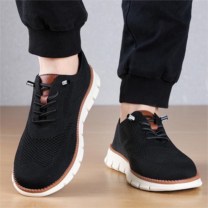 Wildking Men's Casual Lace-Up Breathable Mesh Loafers D3001
