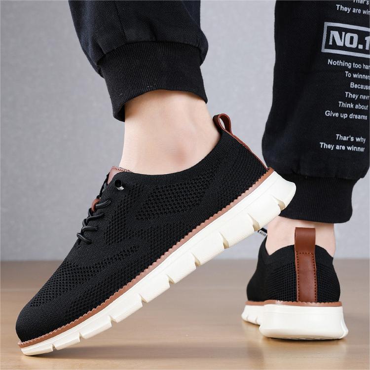 Wildking Men's Casual Lace-Up Breathable Mesh Loafers D3001
