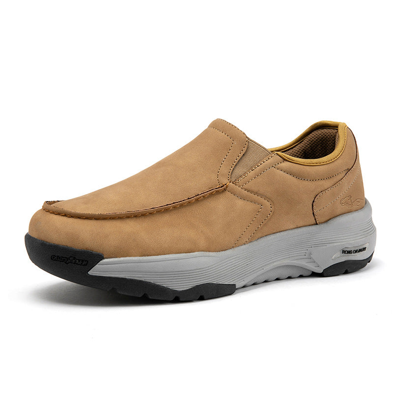 WildKing Men's Waterproof Leather Loafers D3008