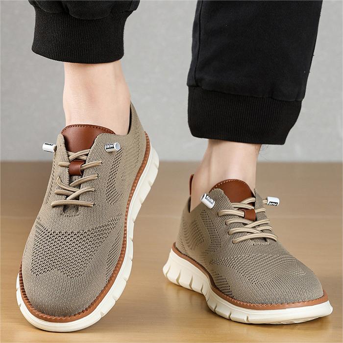 Wildking Men's Casual Lace-Up Breathable Mesh Loafers D3002