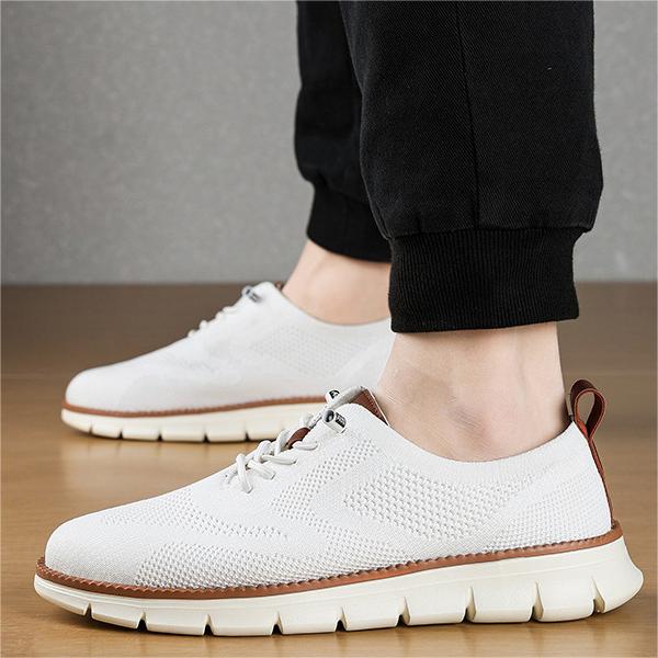 Wildking Men's Casual Lace-Up Breathable Mesh Loafers D3002