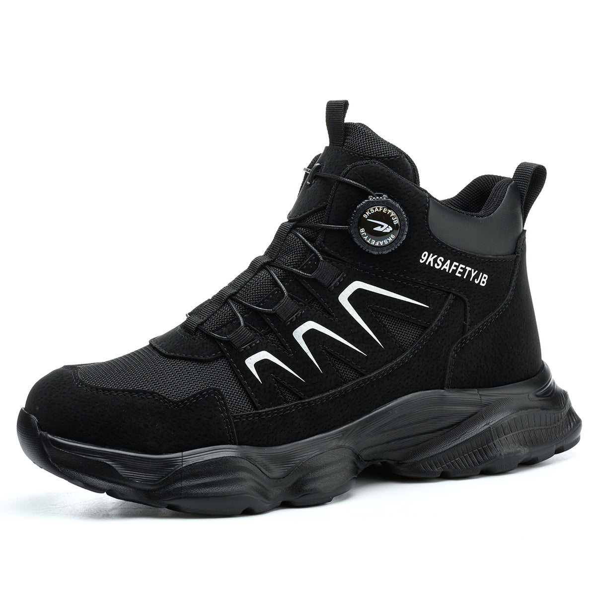 WildKing Men's Steel Toe Safety Boots with Dial Closure – Non-Slip Puncture-Resistant Work Boots R061