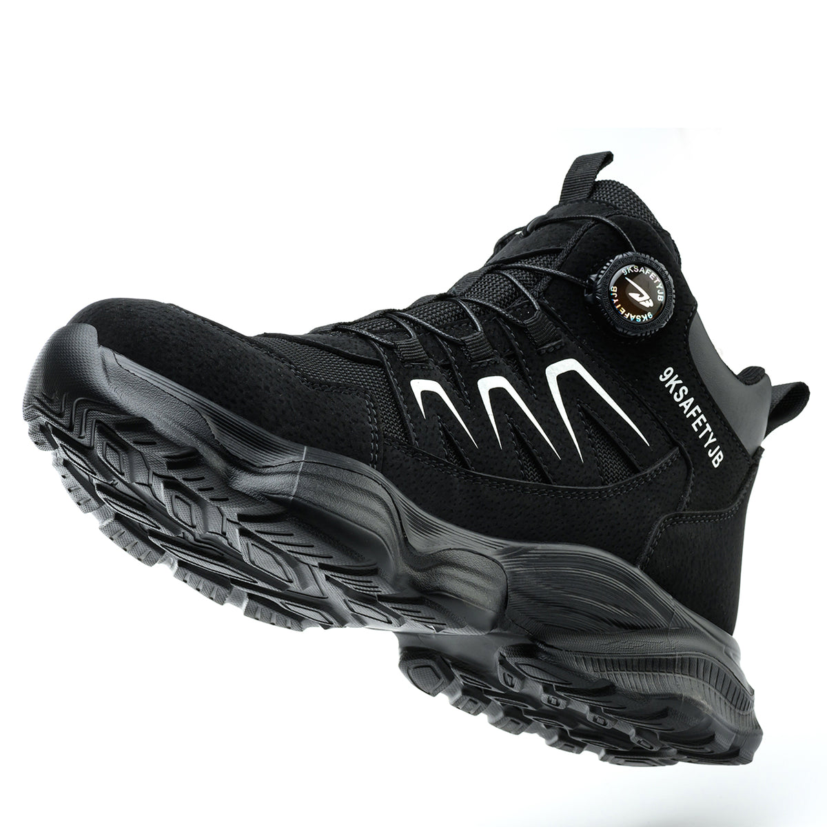 WildKing Men's Steel Toe Safety Boots with Dial Closure – Non-Slip Puncture-Resistant Work Boots R061