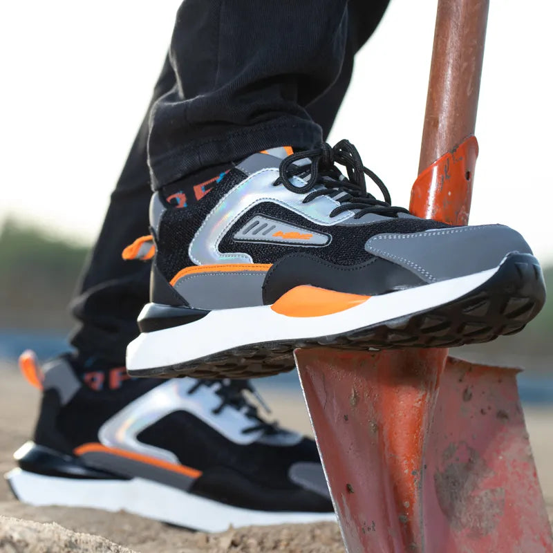 Wildking Indestructible Safety Shoes Work Sneakers Light Security Boots Steel Toe R009