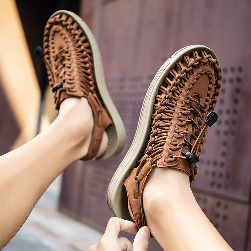Handwoven Toe-to-Toe Beach Sandals 5.0