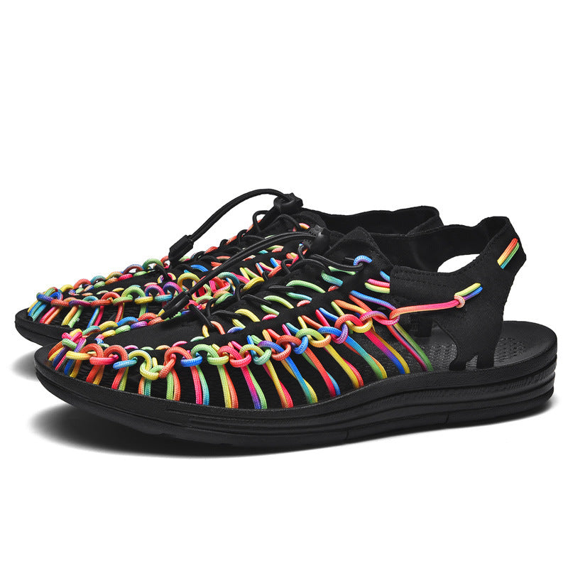 Handwoven Toe-to-Toe Beach Sandals 1.5