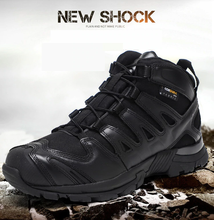 Wildking Men's Mid-Top Outdoor Combat Boots for Sports Mountain Camping