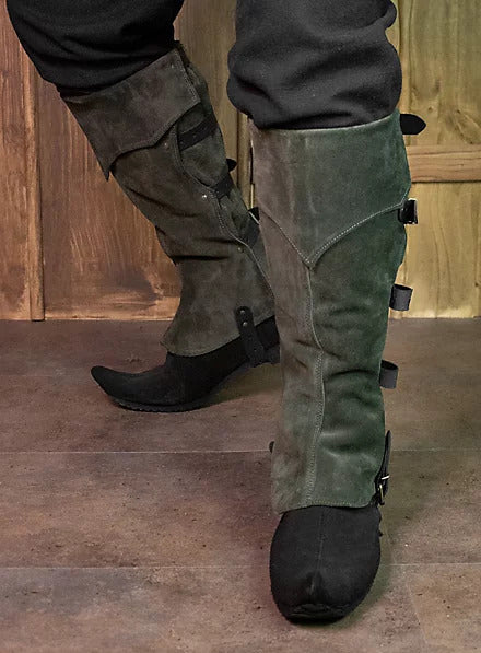 Medieval Leg Warmers - Pirate & Renaissance Faux Suede Steampunk Boot Covers