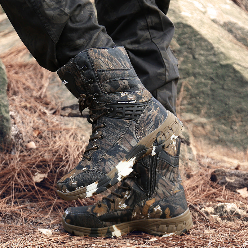 Men's High Top Lightweight Camo Insulated Non-Slip Outdoor Tactical Boots