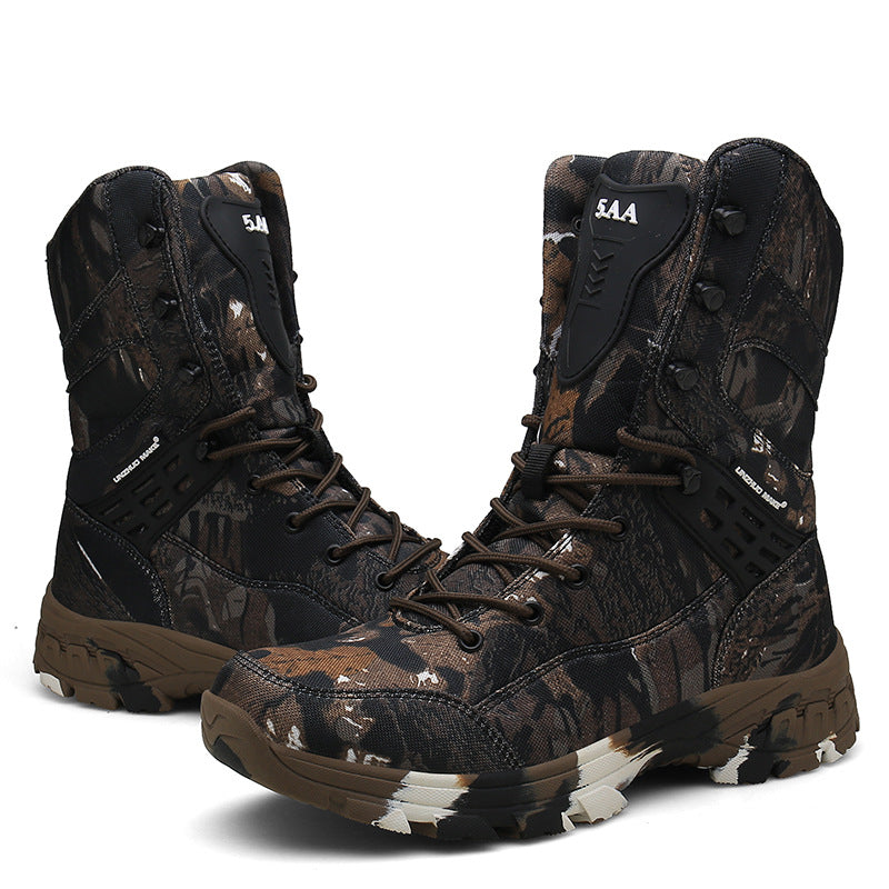 Men's High Top Lightweight Camo Insulated Non-Slip Outdoor Tactical Boots