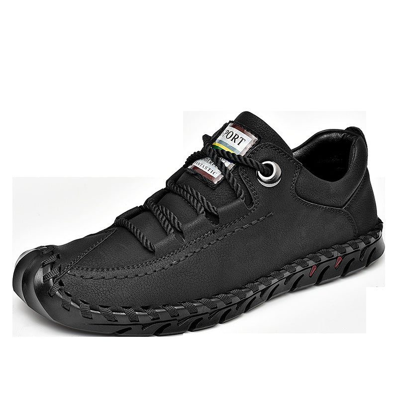Men's Breathable Leather Outdoor Casual Walking Shoes