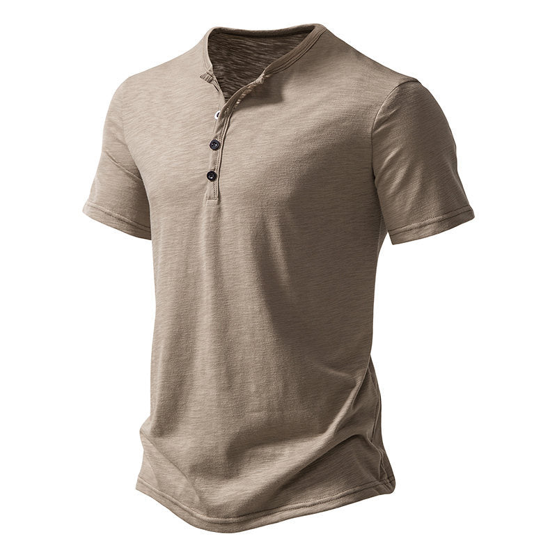 Men's Cotton Casual Solid Color Polo Short Sleeves
