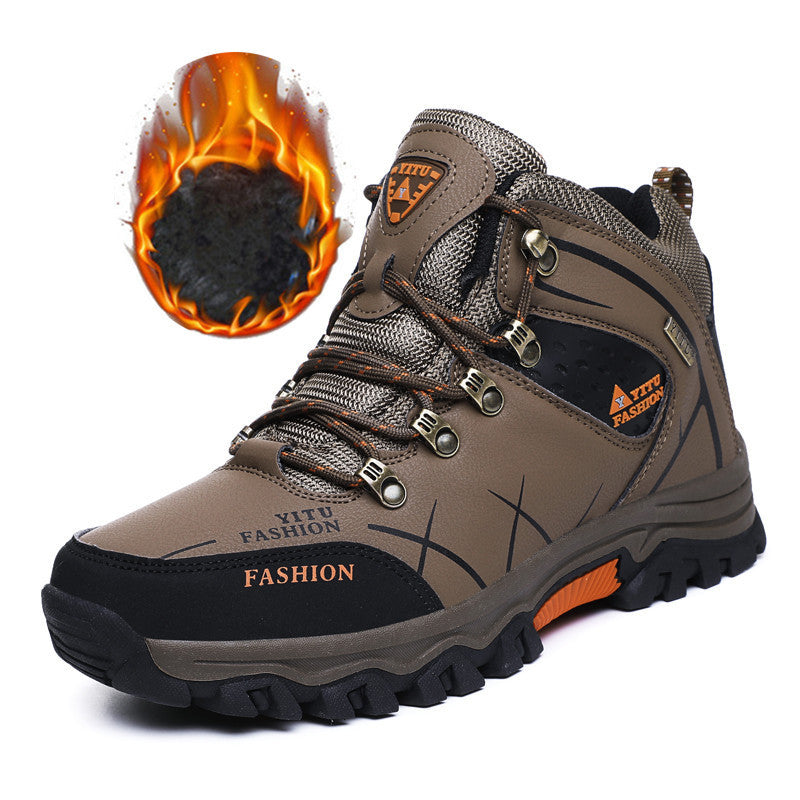 Men's Mid-Top Waterproof Non-Slip Hiking Shoes 4.5