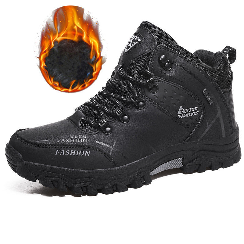 Men's Mid-Top Waterproof Non-Slip Hiking Shoes 4.5