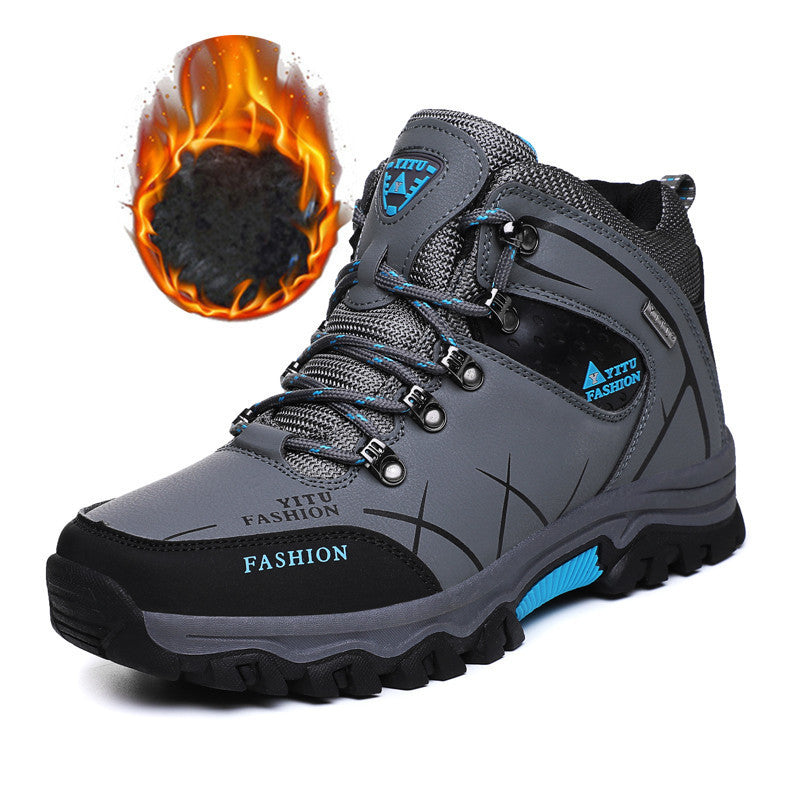 Men's Mid-Top Waterproof Non-Slip Hiking Shoes 4.5