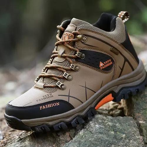 Men's Mid-Top Waterproof Non-Slip Hiking Shoes 4.5