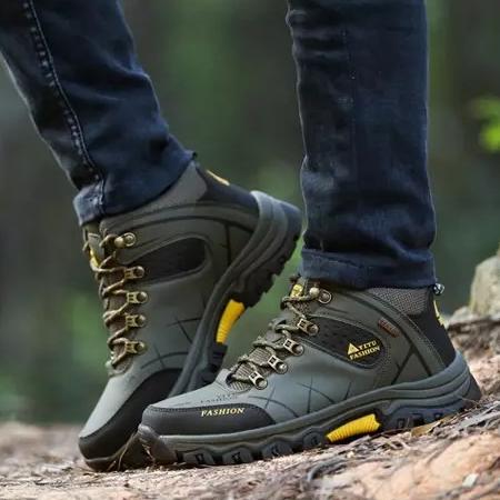 Men's Mid-Top Waterproof Non-Slip Hiking Shoes 4.5