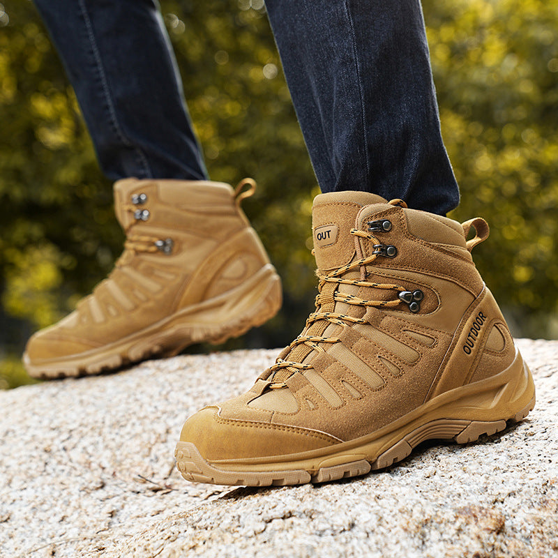 Men's Mid-Top Wear-Resistant Non-Slip Hiking Shoes A15