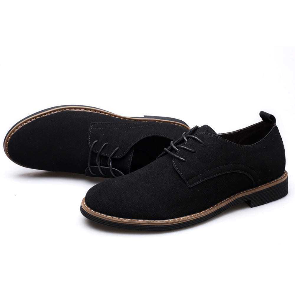 Wildking Men's Suede Dress Shoes Casual Lace Up Oxfords Shoes 4006