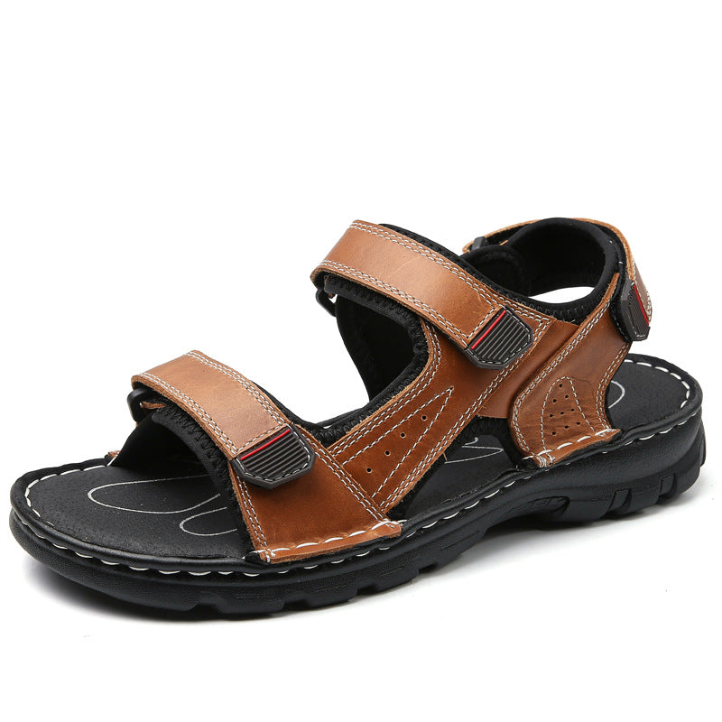 Men's Thick-Soled Open-Toe Leather Sandals 2.0