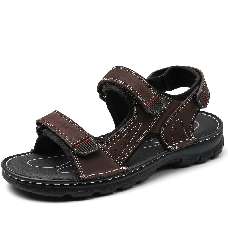 Men's Thick-Soled Open-Toe Leather Sandals 2.0