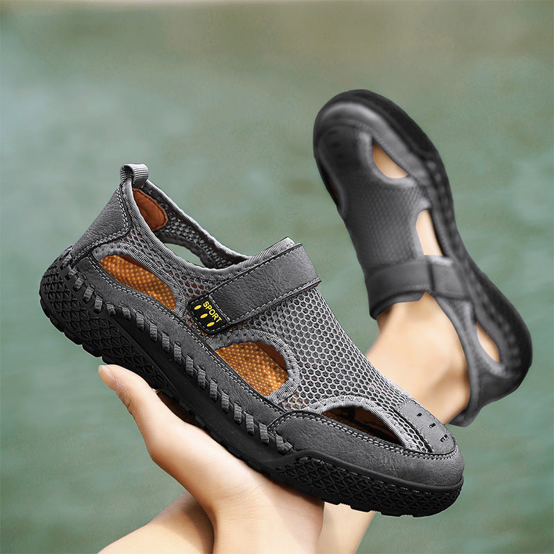 Men's Toe-Cap Breathable Hollow Mesh Water Shoe