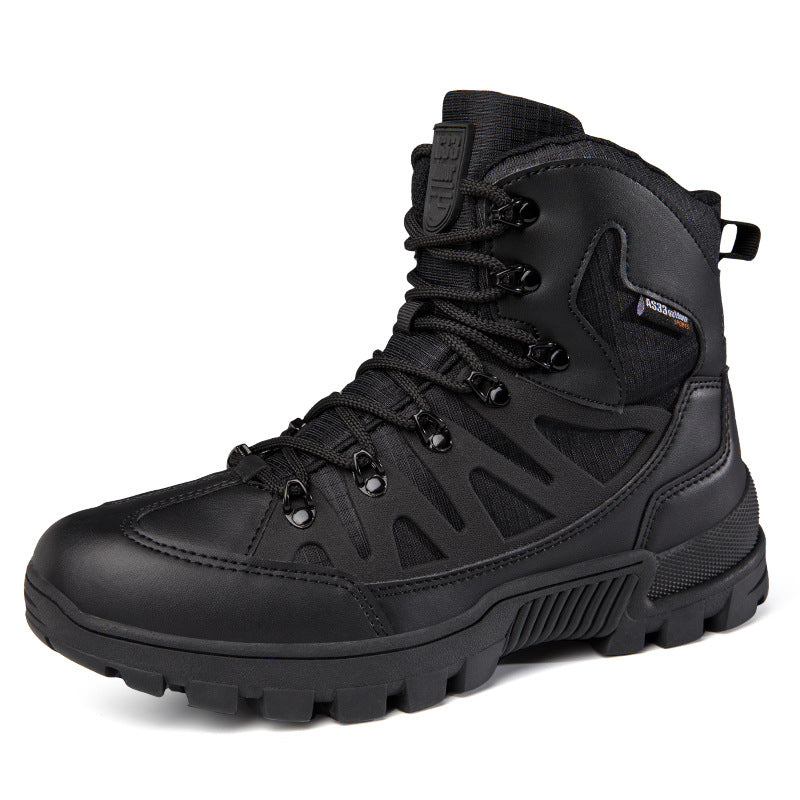 Wildking Men's Waterproof Mid Top Automatic Knob Buckle All-Terrain Boots B5025