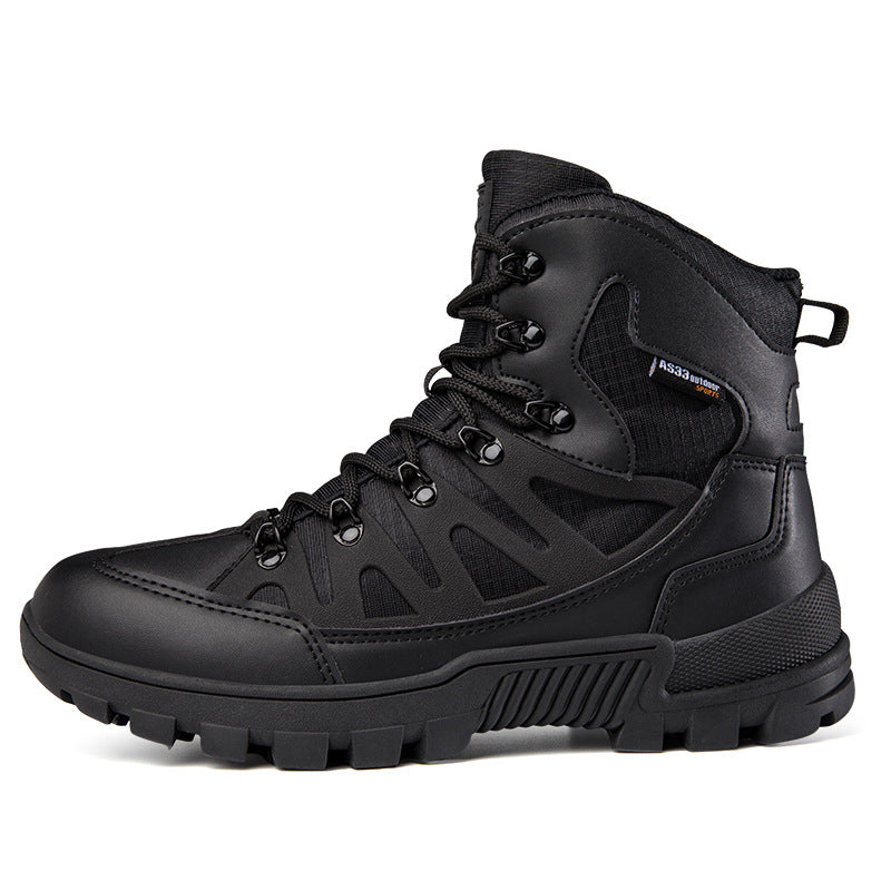 Wildking Men's Waterproof Mid Top Automatic Knob Buckle All-Terrain Boots B5025