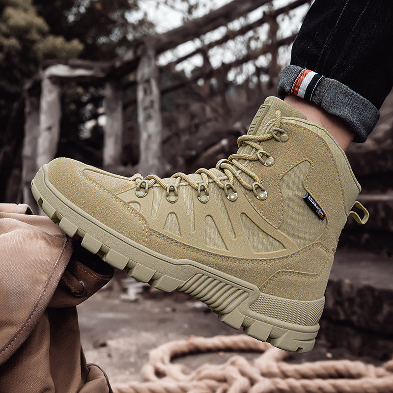 Wildking Men's Waterproof Mid Top Automatic Knob Buckle All-Terrain Boots B5025