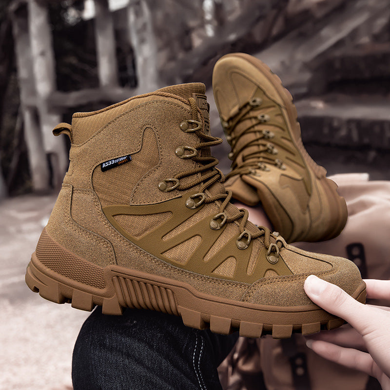 Wildking Men's Waterproof Mid Top Automatic Knob Buckle All-Terrain Boots B5025