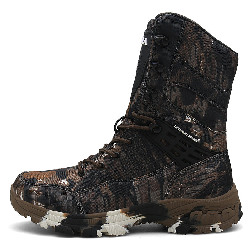 Men's High Top Lightweight Camo Insulated Non-Slip Outdoor Tactical Boots