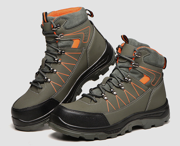 Wildking Men's Steel Toe Slip Resistant Puncture Proof Construction Work Boots B3078