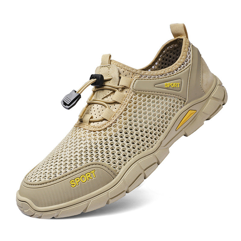 Men's Toe-Cap Breathable Hollow Mesh Walk Shoe