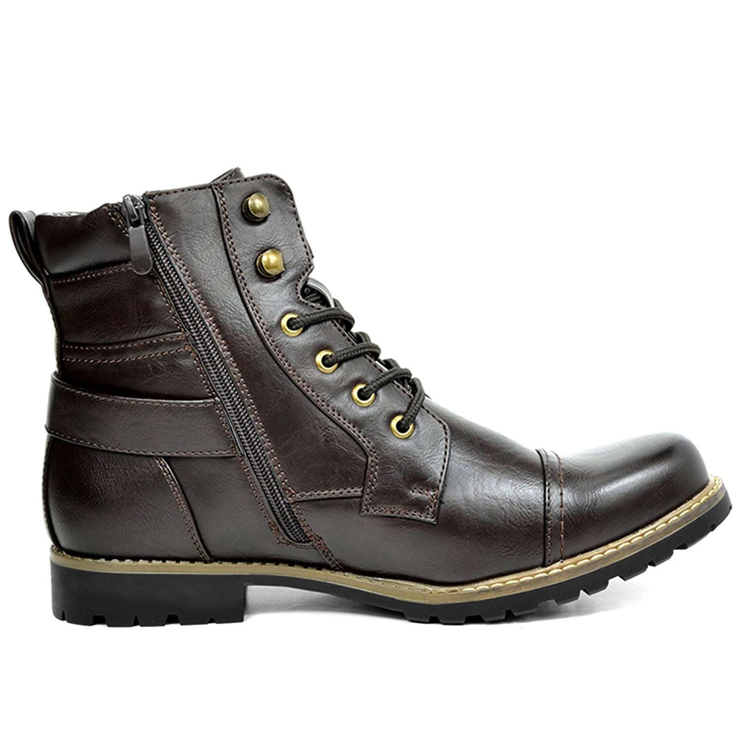 Wildking Men's Motorcycle Zipper Ankle Dress Boot 3009