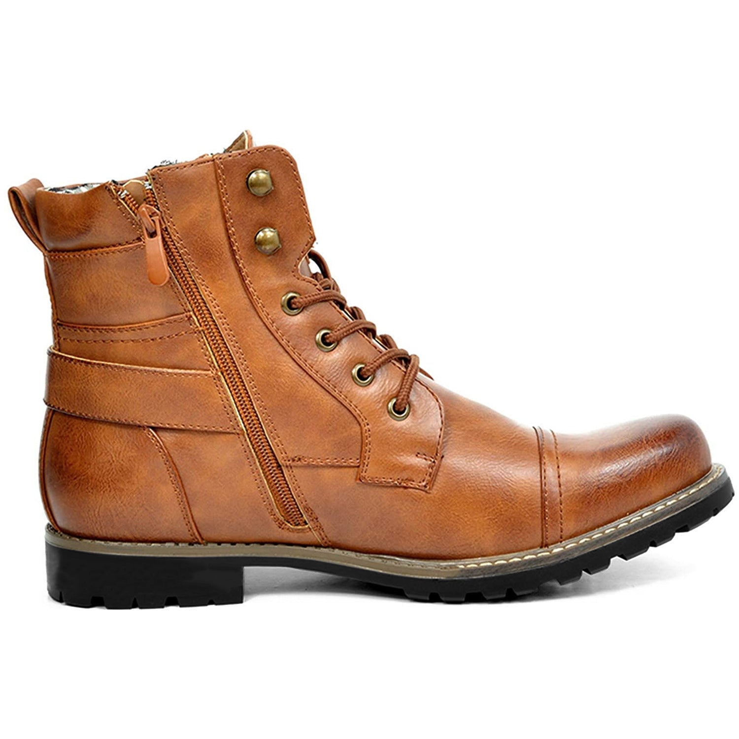 Wildking Men's Motorcycle Zipper Ankle Dress Boot 3009