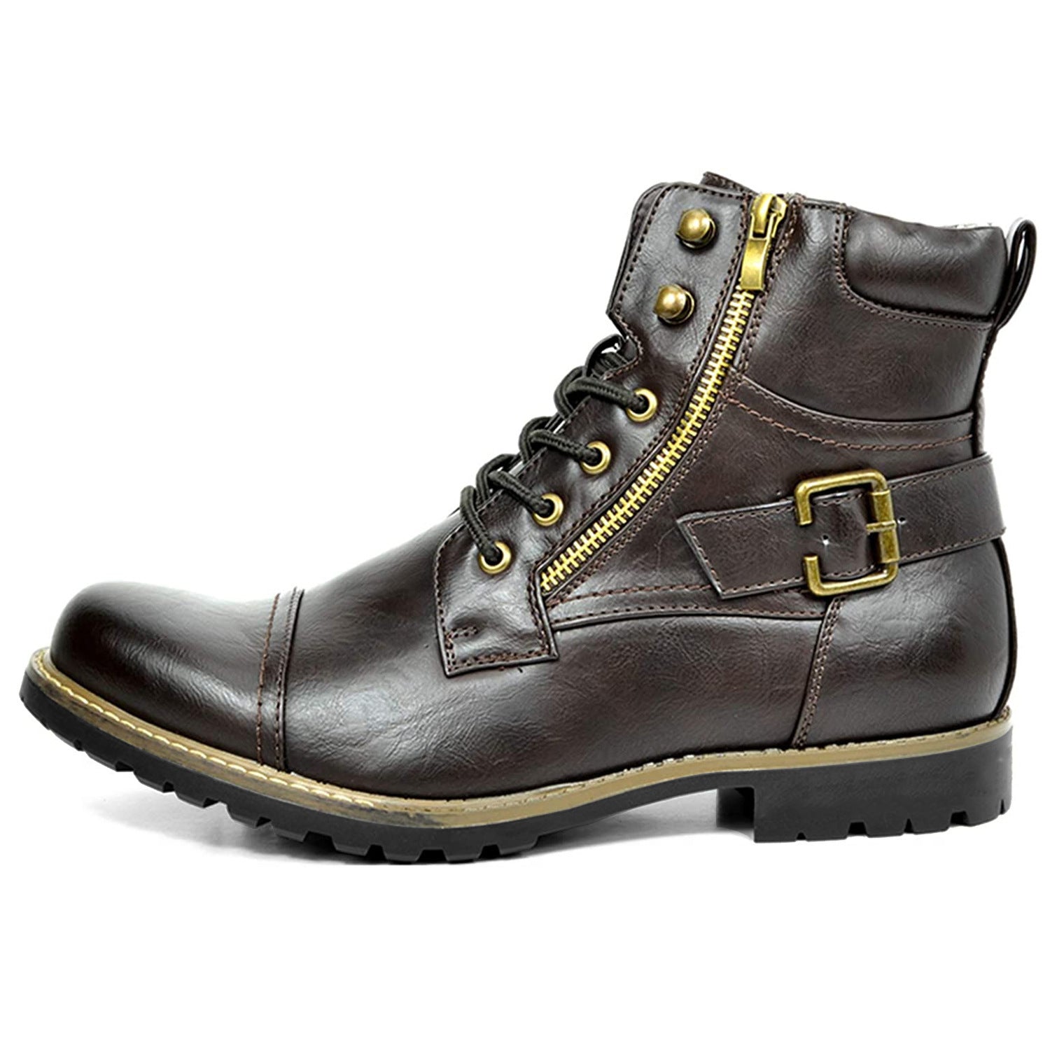 Wildking Men's Motorcycle Zipper Ankle Dress Boot 3009