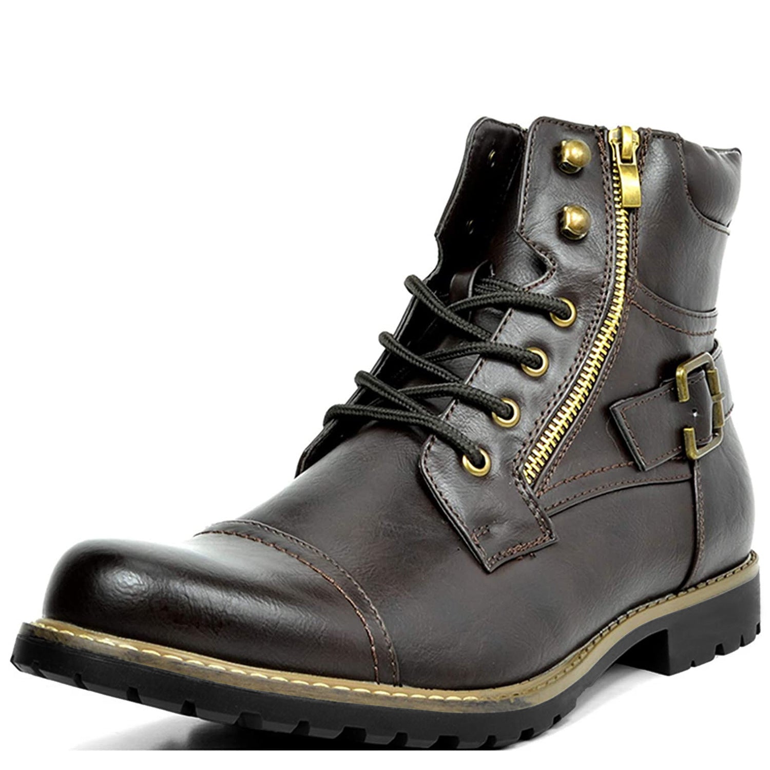 Wildking Men's Motorcycle Zipper Ankle Dress Boot 3009