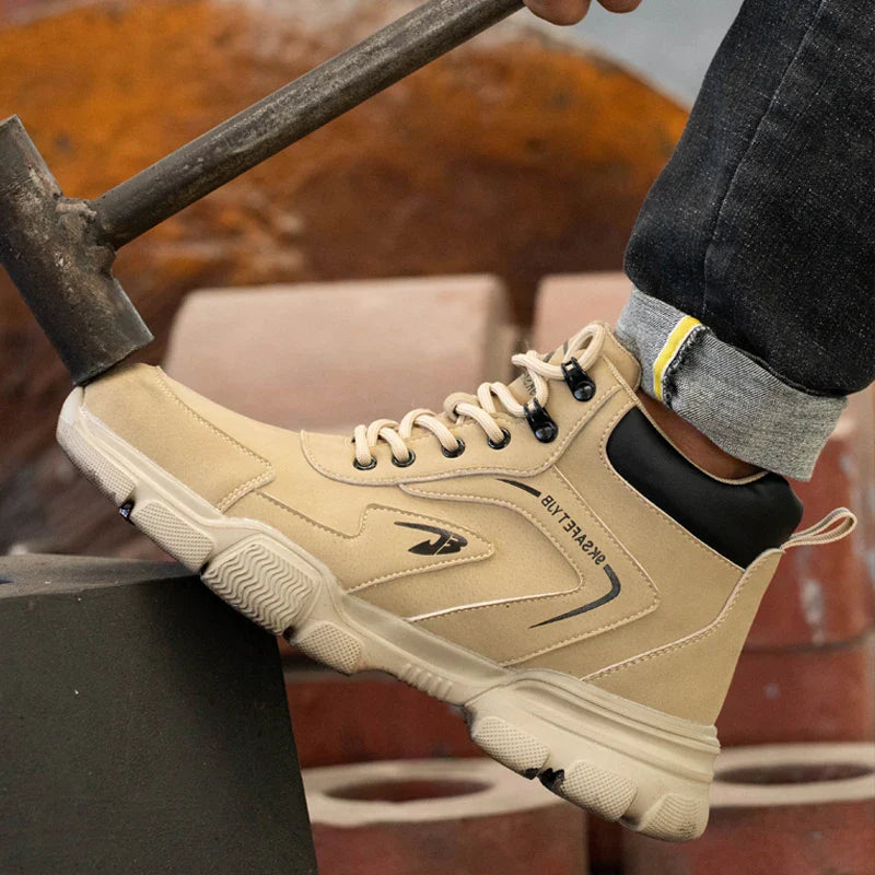 New Work Safety Boots Anti-smash Anti-puncture Steel Toe R019