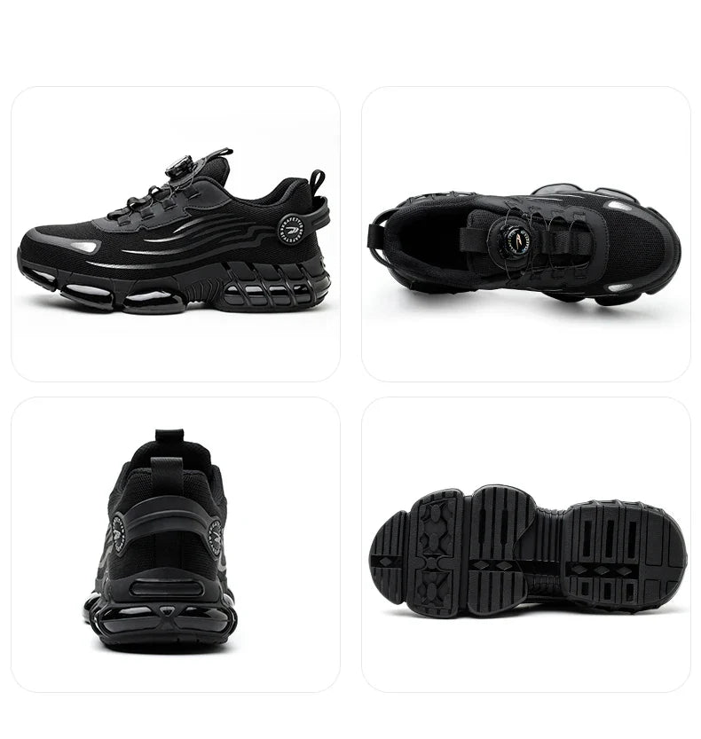 Wildking Rotating Button Safety Shoes Anti-smash Anti-puncture Work Shoes R001