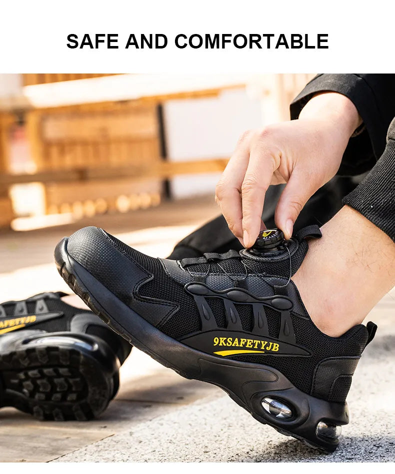 Wildking Lightweight Work Shoes Safety Shoes Rotating Button R017