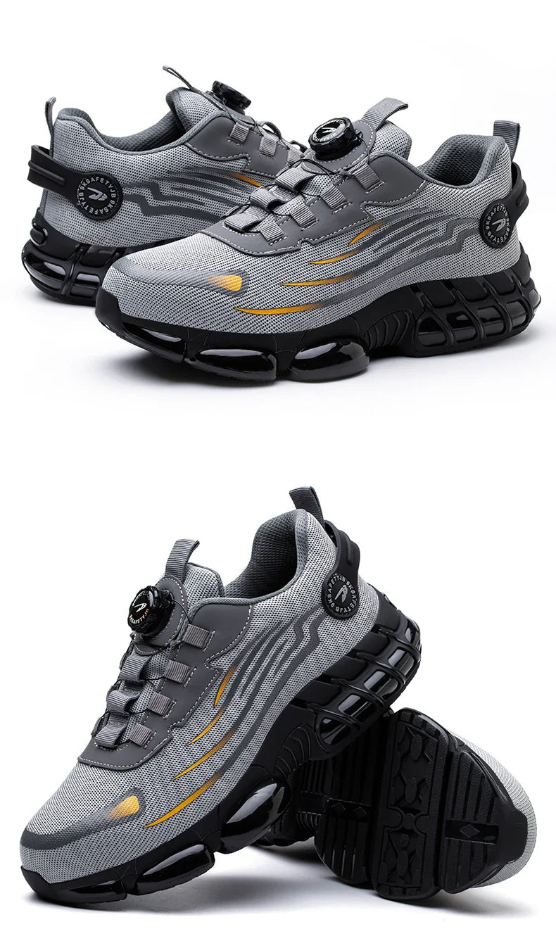 Wildking Rotating Button Safety Shoes Anti-smash Anti-puncture Work Shoes R001