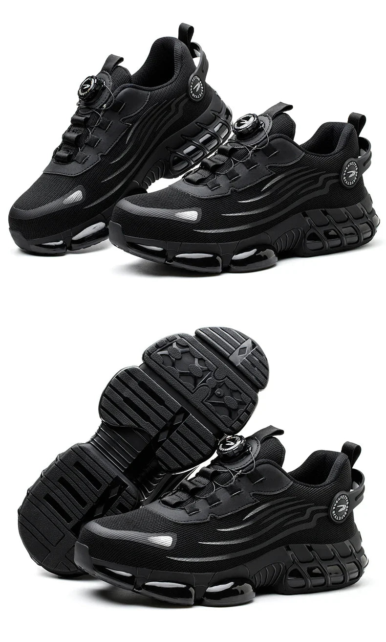 Wildking Rotating Button Safety Shoes Anti-smash Anti-puncture Work Shoes R001