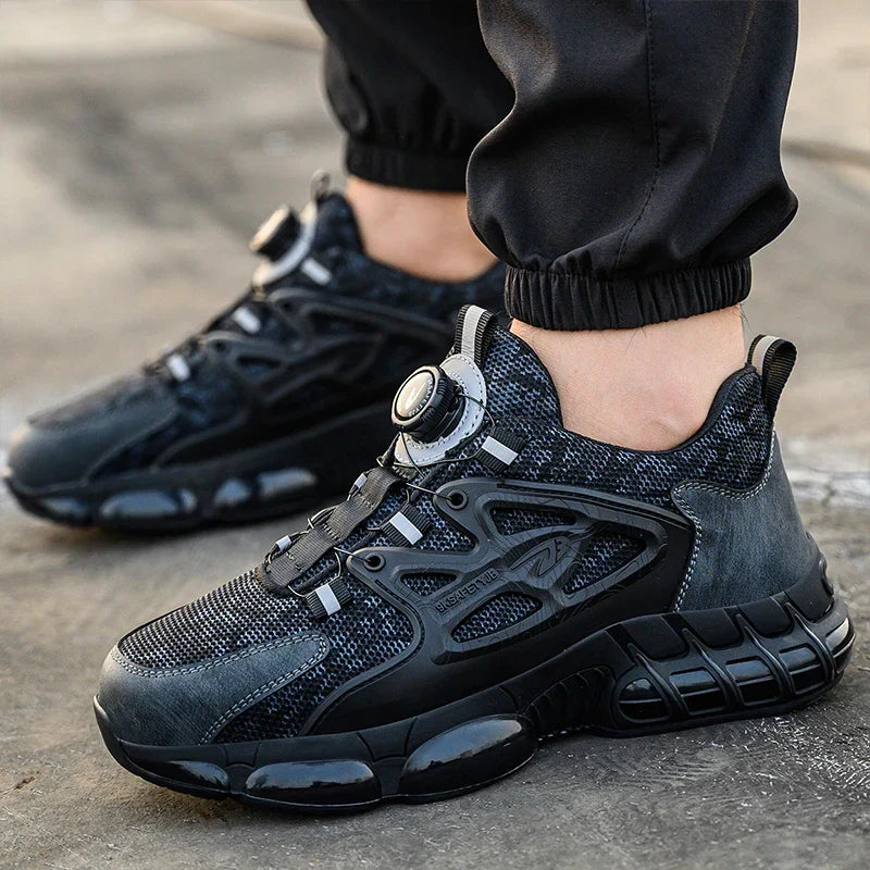 Wildking Indestructible Rotating Button Work Sneakers Safety Shoes R005