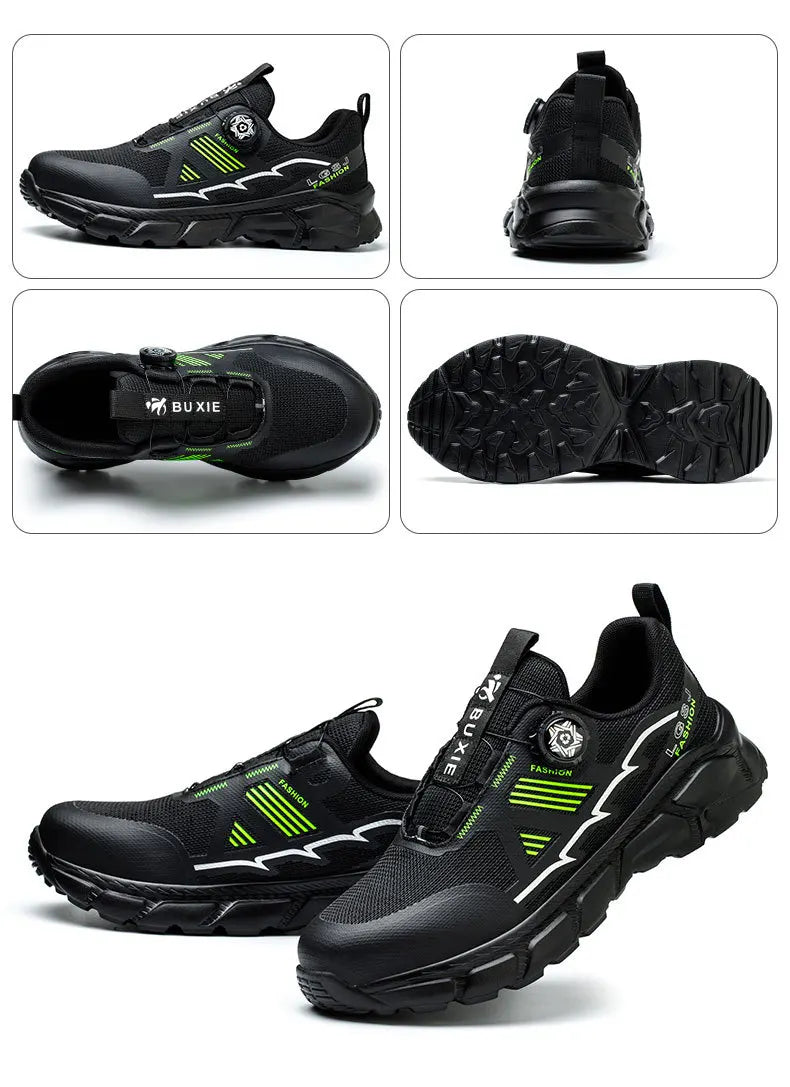 Wildking Rotating Button Safety Sneakers Steel Toe Puncture-Proof R011