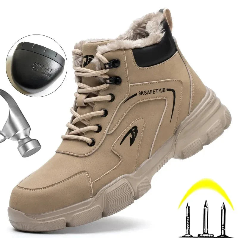 New Work Safety Boots Anti-smash Anti-puncture Steel Toe R019