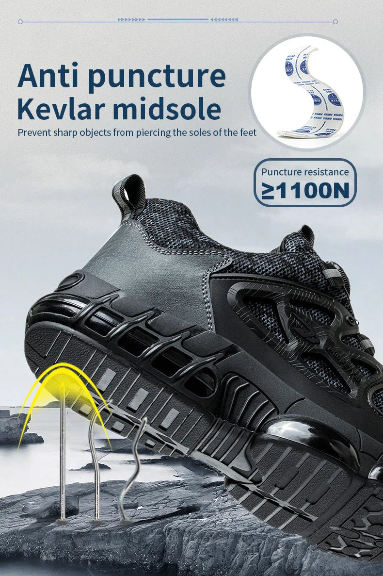 Wildking Safety Work Shoes Indestructible Anti-smash Anti-puncture R008