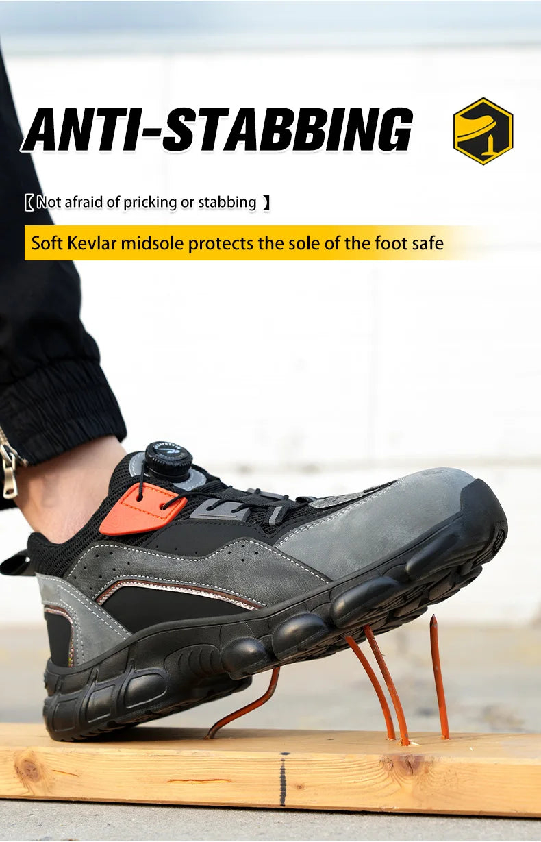 Wildking Rotating Buttons Boots Breathable Work Sneakers R020