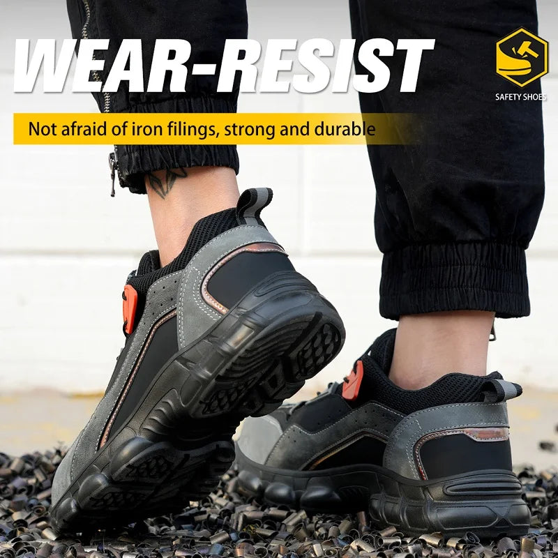 Wildking Rotating Buttons Boots Breathable Work Sneakers R020