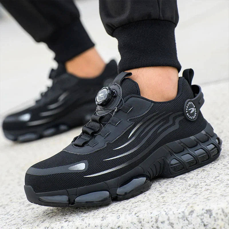 Wildking Rotating Button Safety Shoes Anti-smash Anti-puncture Work Shoes R001
